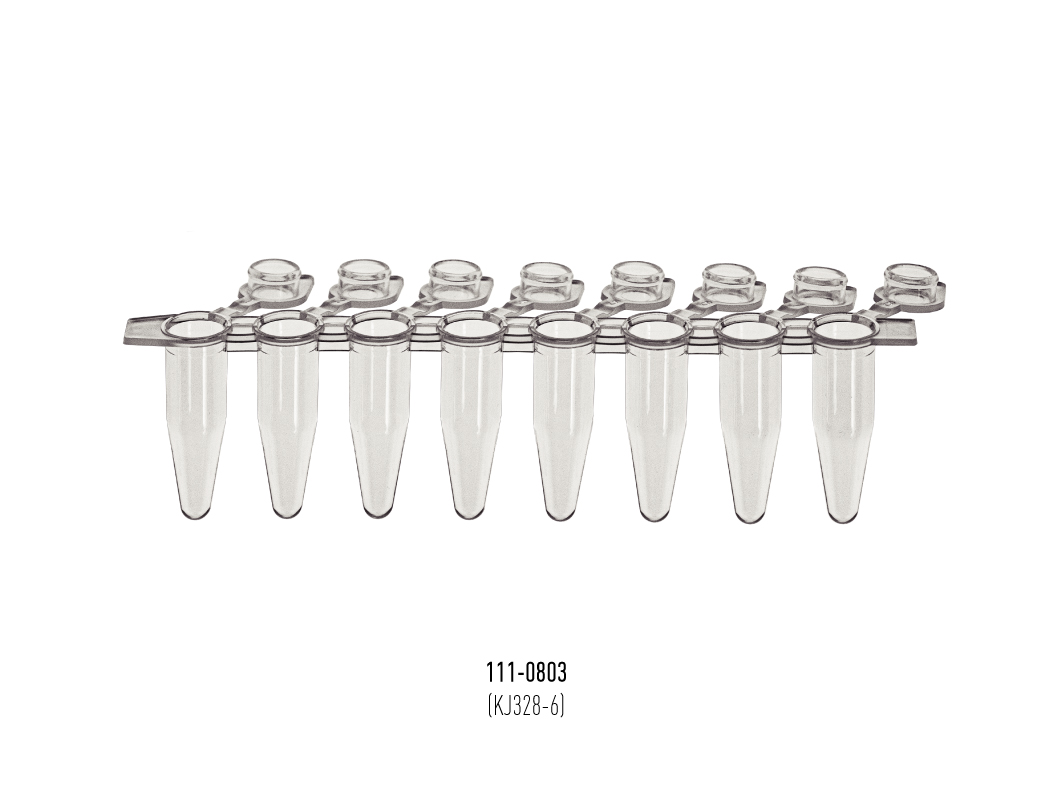 PCR-8聯可拆帶蓋反應管 0.2ml透明